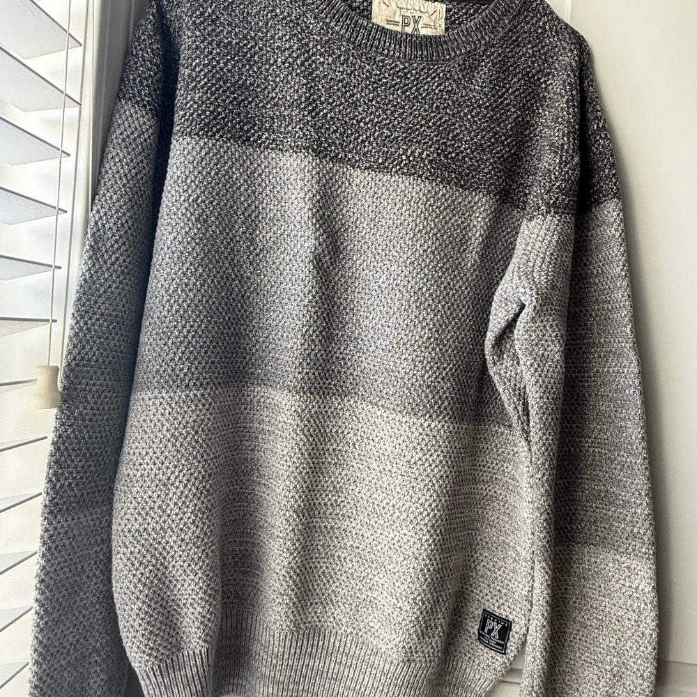 Men's Gray Gradient Sweater